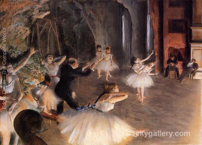 The Rehearsal on Stage by Edgar Degas paintings reproduction
